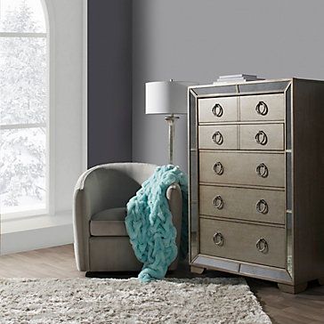 Ava 5 Drawer Chest Mirrored Chests Dressers Collections Z