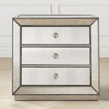 Omni Mirrored 3 Drawer Chest Stylish Silver Drawers Z Gallerie