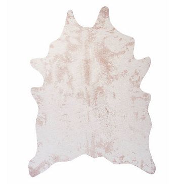 Ayi Faux Cowhide Rug Ivory Del Mar Timber Relaxed Living Room